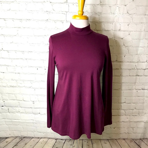 LOGO by Lori Goldstein mock turtleneck tunic